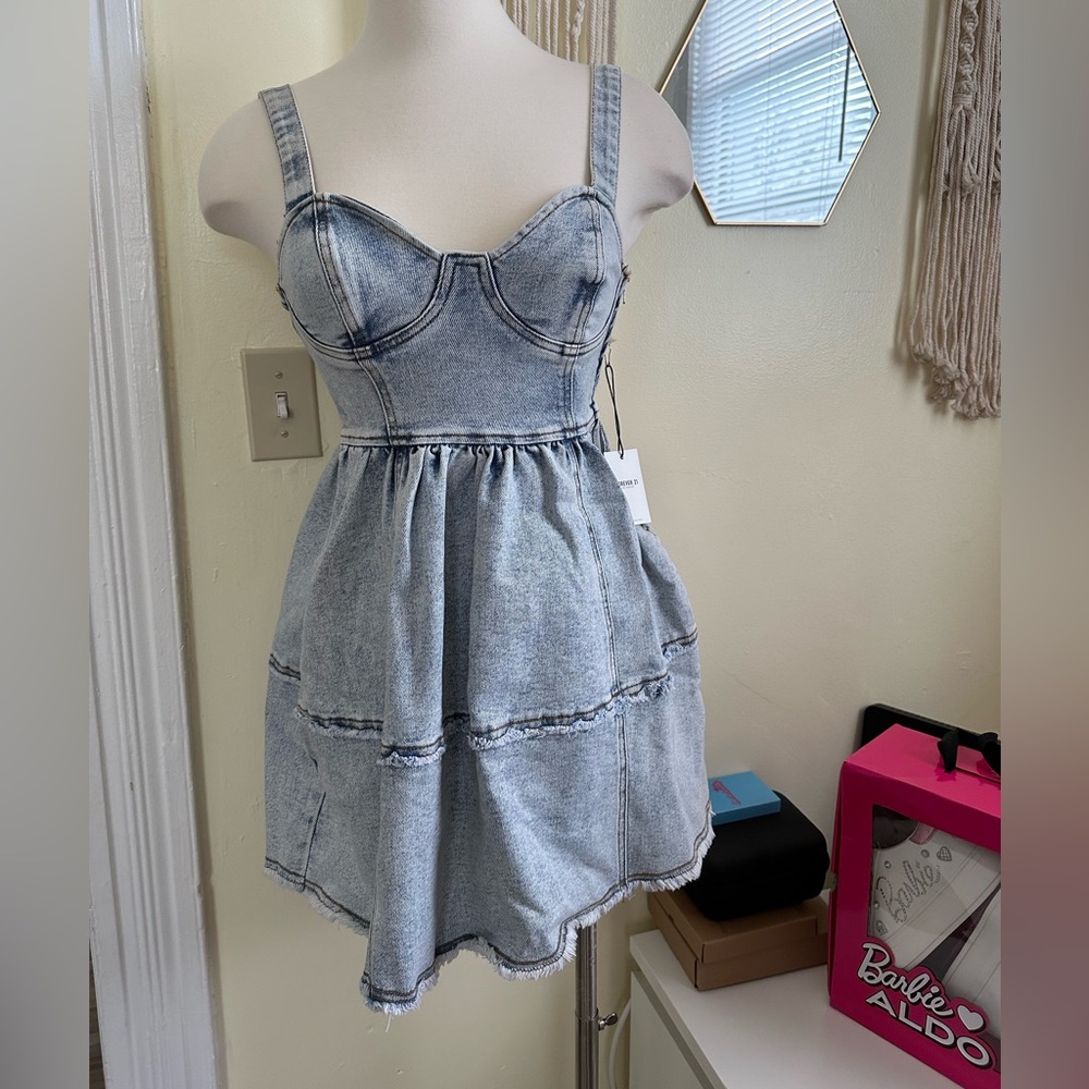 Sweetheart Denim Dress